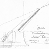 <p>Cross-section sketch of a mortar pit, 1895.</p>